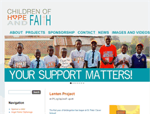 Tablet Screenshot of childrenofhopeandfaith.org